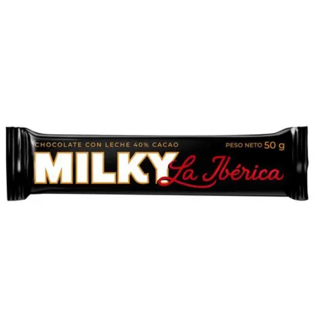 11 Chocolate de Leche en Barra LA IBÉRICA MILKY Envoltura 50g - Imagen 1