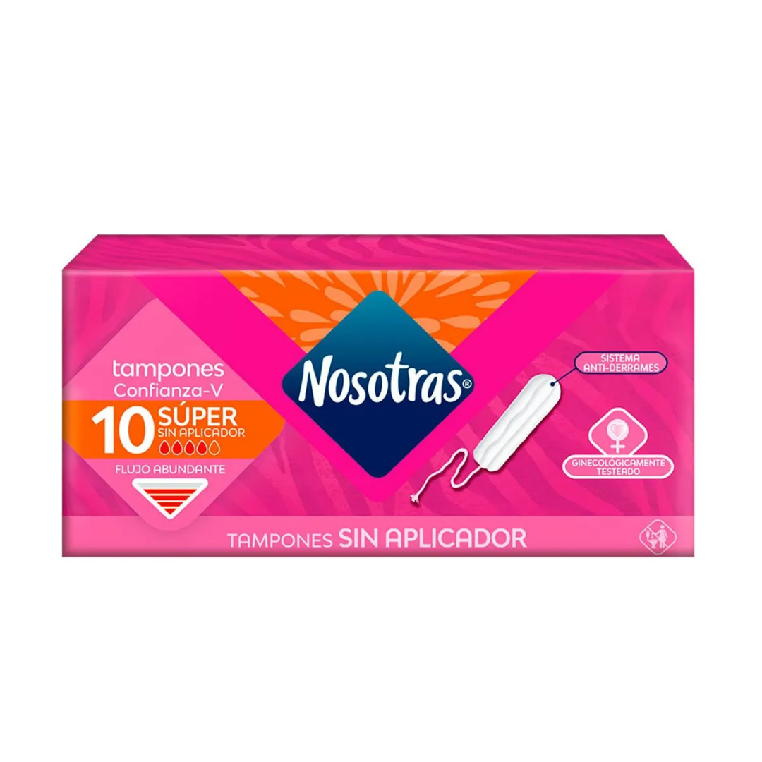17 Tampones NOSOTRAS Súper Sin Aplicador Paquete 10un - Imagen 1