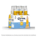 Cerveza Corona Cero Sin Alcohol Sixpack Botella 355 mL