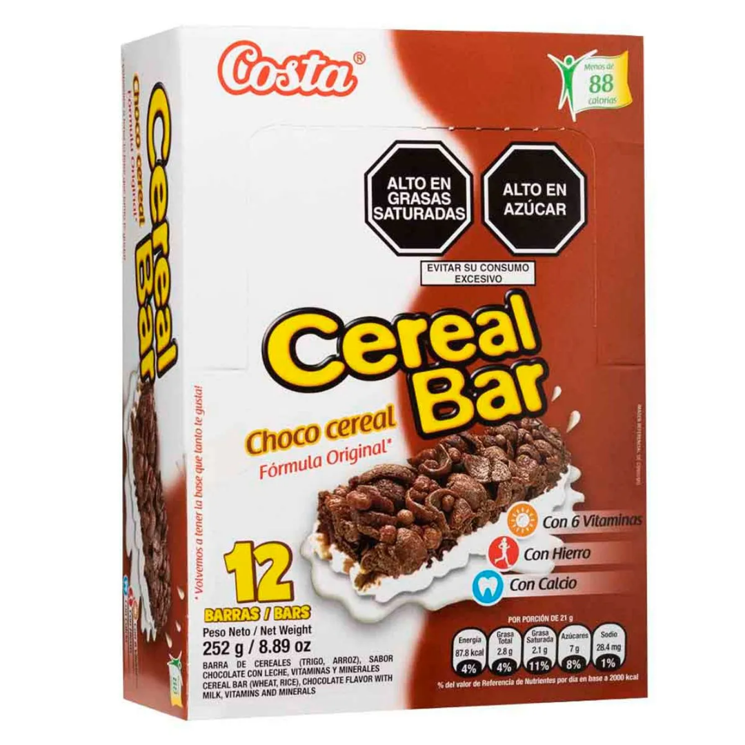 28 Cereal Bar COSTA Choco Caja 12un - Imagen 1