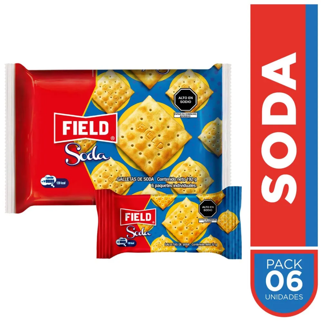 34 Sixpack Galletas de Soda Field 32g - Imagen 1