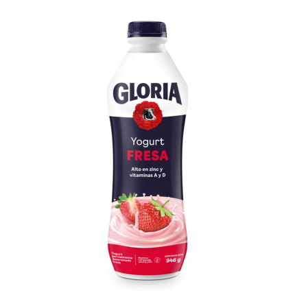 Yogurt Bebible GLORIA Sabor a Fresa Botella 946g